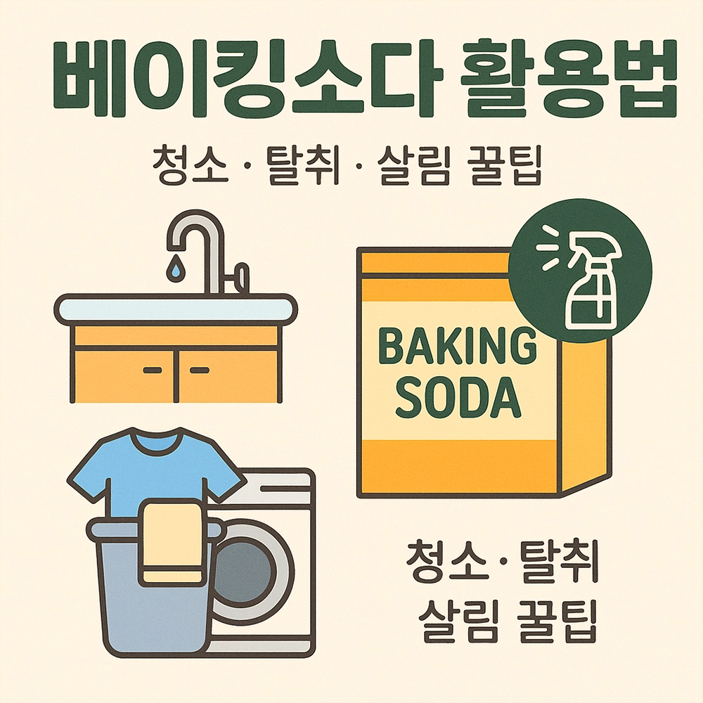 베이킹소다 활용법 생활 속 꿀팁 청소 탈취 살림 혁명