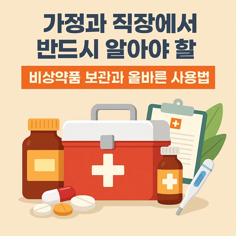 가정과 직장에서 반드시 알아야 할 비상약품 보관과 올바른 사용법